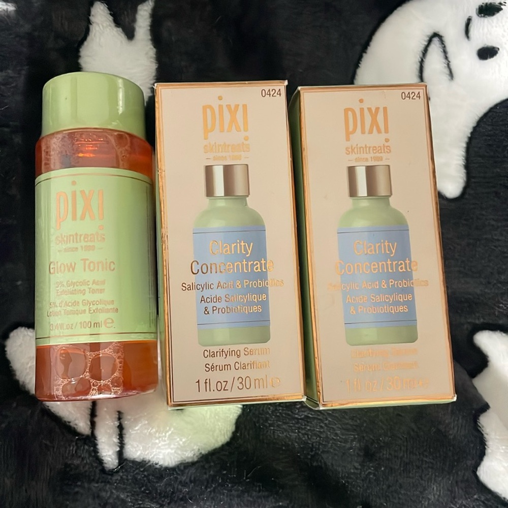 PIXI Clarity Concentrate Salicylic Acid/Probiotics, 30ml/1.0fl oz & glow tonic
